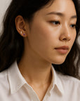 Trillion Garnet Studs Andrea Bonelli Jewelry 