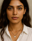 Mixed Metals Faceted Pebble + Rose Cut Diamond Necklace Andrea Bonelli 