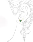 Heart Emerald Studs Andrea Bonelli Jewelry 