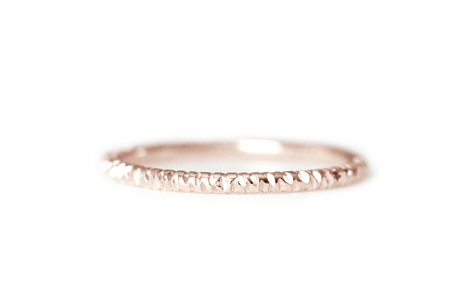 Avium Facet Ring Andrea Bonelli Jewelry 14k Rose Gold