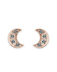 Moon London Blue Topaz Studs Andrea Bonelli Jewelry 14k Rose Gold