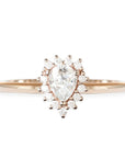 Aura Halo Sapphire Ring Andrea Bonelli Jewelry 14k Rose Gold