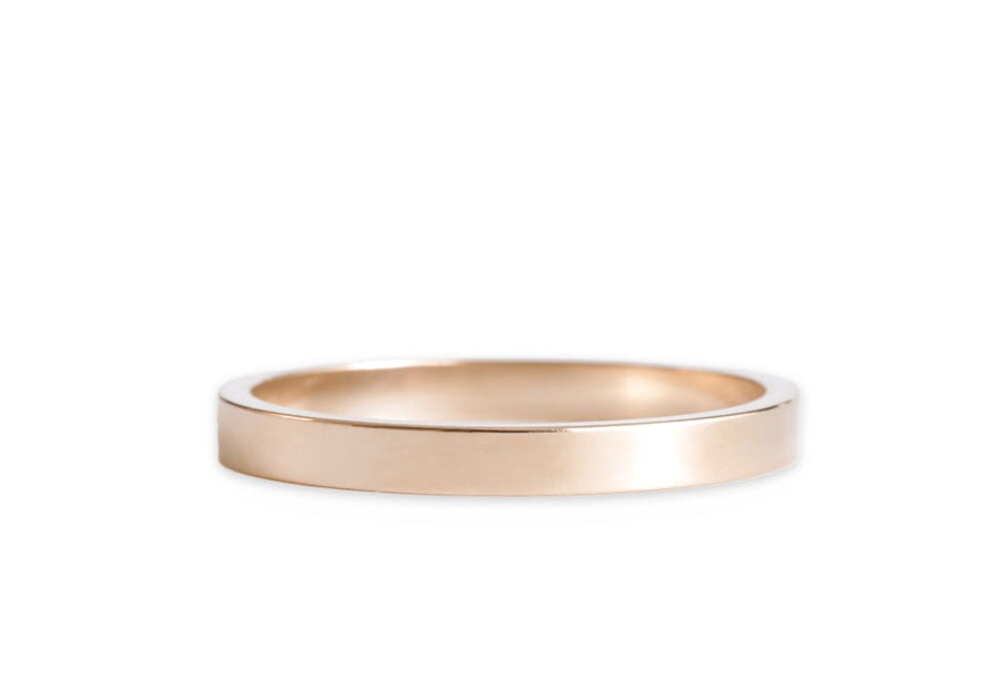 Flat Band 1.5-3mm Andrea Bonelli Jewelry 14k Rose Gold