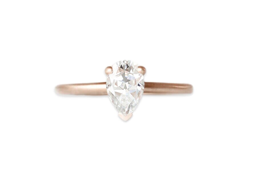 Ellis Sapphire Ring Andrea Bonelli 14k Rose Gold