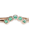 Cinq Emerald Ring Andrea Bonelli 14k Rose Gold