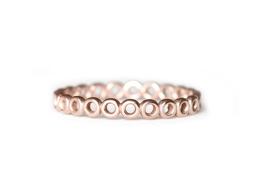 Open Circle Band Andrea Bonelli Jewelry 14k Rose Gold