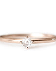 Petit Lola Rose Cut Ice Diamond Ring Andrea Bonelli Jewelry 14k Rose Gold