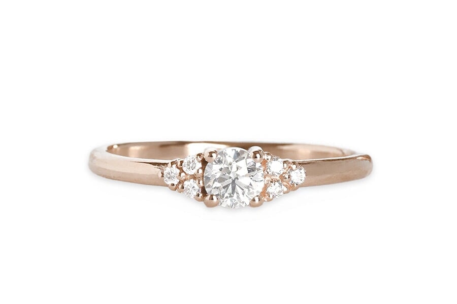 Sora Lab Diamond Ring Andrea Bonelli Jewelry 14k Rose Gold
