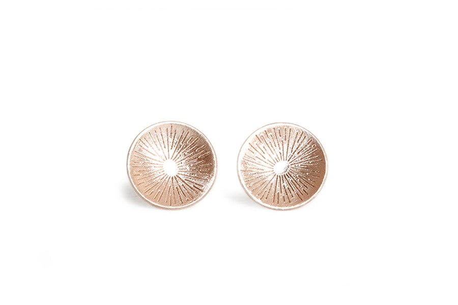 Starburst Studs Andrea Bonelli Jewelry 14k Rose Gold