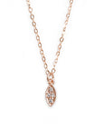 Petite Diamond Marquise Leaf Charm Andrea Bonelli 14k Rose Gold