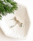 Jumelle Aquamarine + Lab Emerald Studs Andrea Bonelli Jewelry 