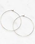 Silver Hammered Hoops 1.5 Inch Andrea Bonelli Jewelry 