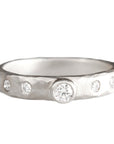 Silver Ona Carved Diamond Ring Andrea Bonelli Sterling Silver