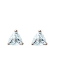 Trillion Aquamarine Studs Andrea Bonelli Jewelry 14k White Gold