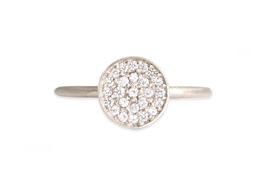 Madeline Pave Diamond Ring Andrea Bonelli Jewelry 14k White Gold