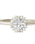 Tavi Halo Moissanite Ring Andrea Bonelli 14k White Gold