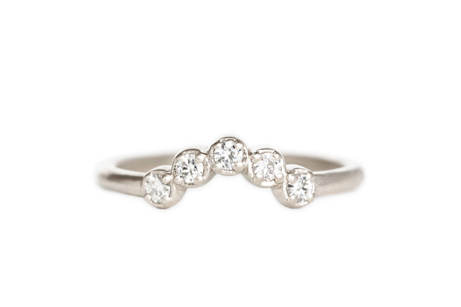 Cinq Ring Andrea Bonelli 14k White Gold