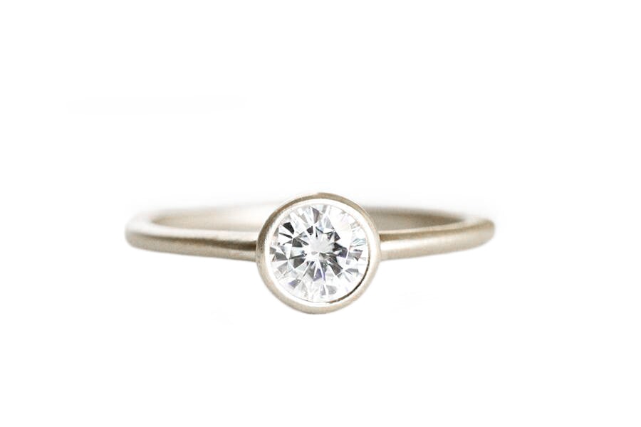 Hera GIA Diamond Ring .50ct Andrea Bonelli 14k White Gold