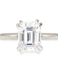 Bailey Double Claw Lab Diamond Ring Andrea Bonelli Jewelry 14k White Gold
