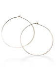 Silver Hammered Hoops 1 inch Andrea Bonelli Jewelry Sterling Silver
