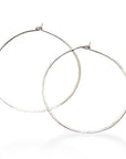 Silver Hammered Hoops 1.5 Inch Andrea Bonelli Jewelry Sterling Silver