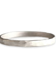 Rustic Carved Band Andrea Bonelli Jewelry 14k White Gold