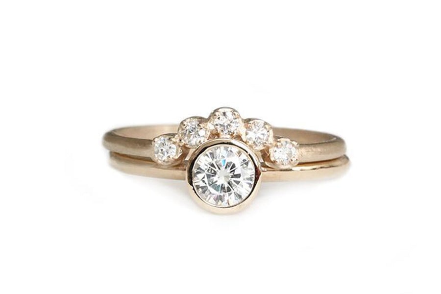 Zoe Moissanite Ring .50ct Andrea Bonelli Jewelry 