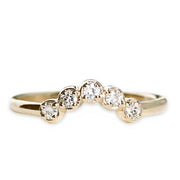 Cinq Diamond Ring Andrea Bonelli 14k Yellow Gold