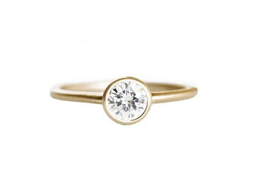 Hera GIA Diamond Ring .50ct Andrea Bonelli 14k Yellow Gold