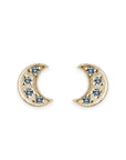 Moon London Blue Topaz Studs Andrea Bonelli Jewelry 14k Yellow Gold