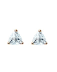 Trillion Aquamarine Studs Andrea Bonelli Jewelry 14k Yellow Gold