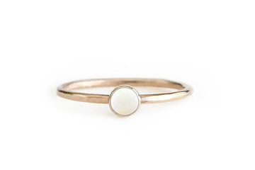 Aria Opal Stacking Ring Andrea Bonelli Jewelry 14k Yellow Gold