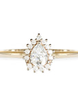 Aura Halo Lab Diamond Ring Andrea Bonelli Jewelry 14k Yellow Gold
