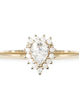 Aura Halo Sapphire Ring Andrea Bonelli Jewelry 14k Yellow Gold