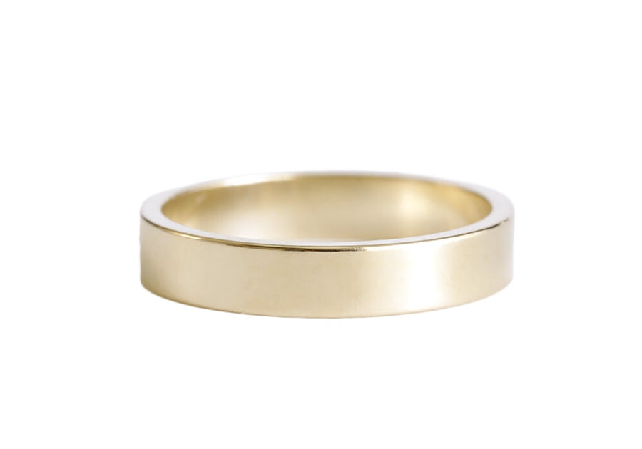 Flat Band 4-6mm Andrea Bonelli Jewelry 14k Yellow Gold