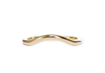 Curved Primrose Band Andrea Bonelli Jewelry 14k Yellow Gold