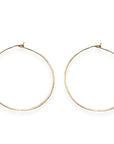 Hammered Hoops 1 inch Andrea Bonelli Jewelry 14k Yellow Gold