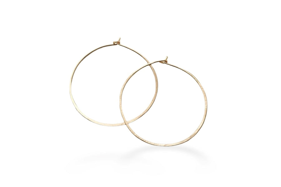 Hammered Hoops 1 inch Andrea Bonelli Jewelry 