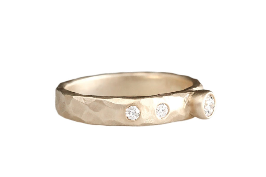 Ona Rustic Carved Diamond Ring Andrea Bonelli 