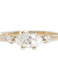 Trine Lab Diamond Ring Andrea Bonelli Jewelry 14k Yellow Gold