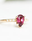 Tryst Garnet + Diamond Ring Andrea Bonelli Jewelry 