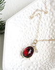 Garnet and Diamond Necklace Andrea Bonelli Jewelry 