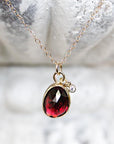 Garnet and Diamond Necklace Andrea Bonelli Jewelry 