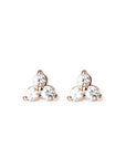 Tria Cluster Studs Andrea Bonelli Jewelry 14k Rose Gold