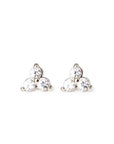 Tria Cluster Studs Andrea Bonelli Jewelry 14k White Gold