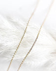 14k Adjustable Cable Chain 1mm Andrea Bonelli Jewelry 14k Yellow Gold Filled