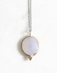 faceted chalcedony & diamond necklace Andrea Bonelli Jewelry 