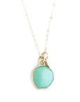 Faceted Chrysoprase Necklace Andrea Bonelli Jewelry 