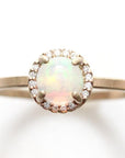 Opal + Diamond Halo Ring Andrea Bonelli 