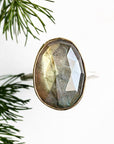Labradorite Facet Ring Andrea Bonelli Jewelry 14k Gold + Sterling Silver
